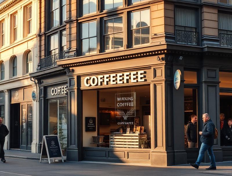 A coffee stop during a walk through central Cardiff